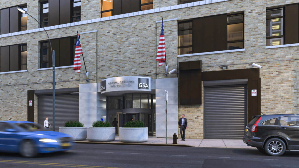 Artcadtec 3d rendering exterior architectural visualization General Services Administration-New York