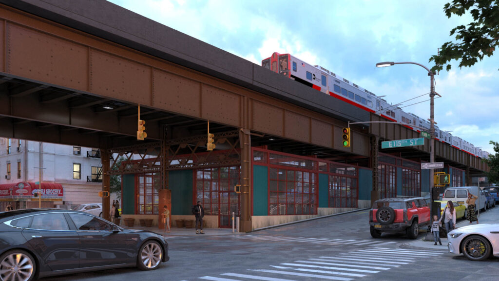 Artcadtec 3d rendering exterior architectural visualization Park Ave. Viaduct-La Marqueta/Placita-Existing