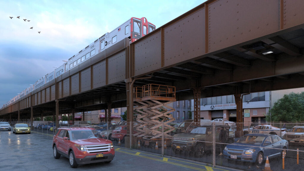 Artcadtec 3d rendering exterior architectural visualization Park Ave. Viaduct-La Marqueta/Placita-Existing