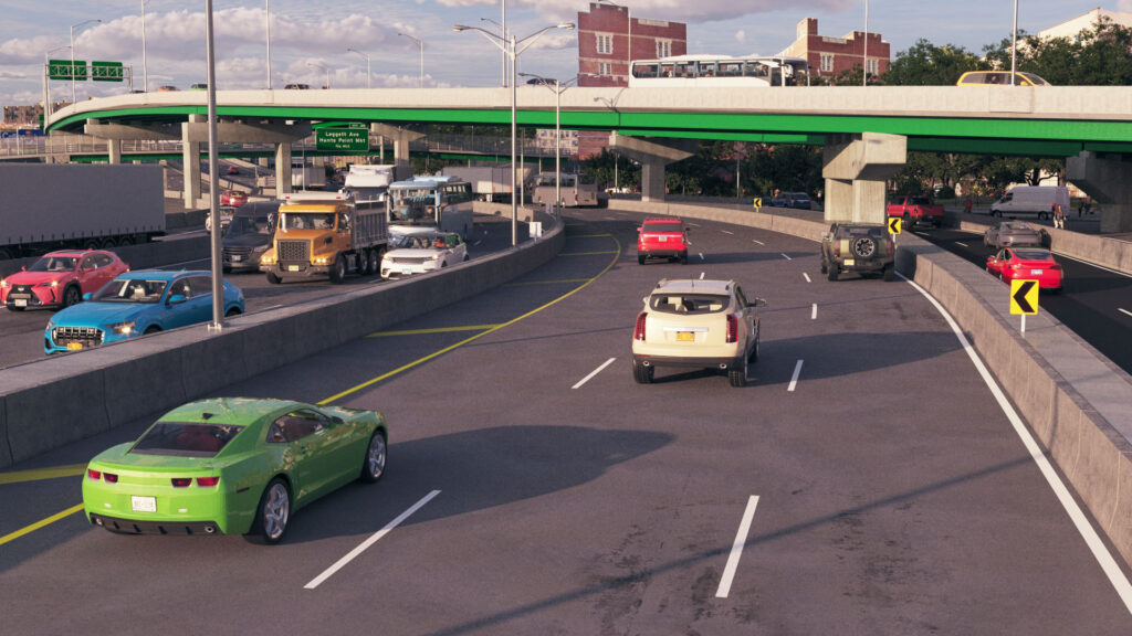 Artcadtec 3d rendering exterior architectural visualization-Hunts Point Interstate Access Improvement.