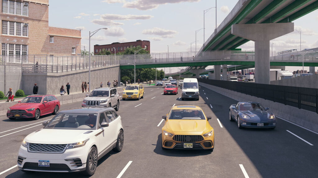 Artcadtec 3d rendering exterior architectural visualization-Hunts Point Interstate Access Improvement.