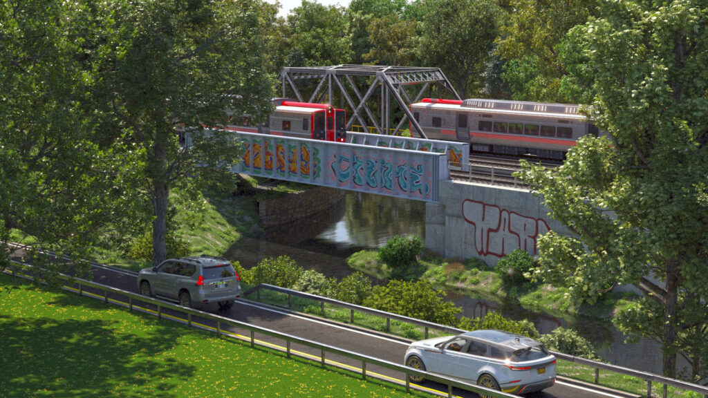 ARTCADTEC 3d rendering exterior architectural visualization Bronxville BR Pkwy Ramp Existing