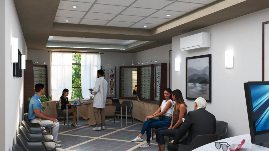 ARTCADTEC 3d rendering interior architectural visualization, Optician Office
