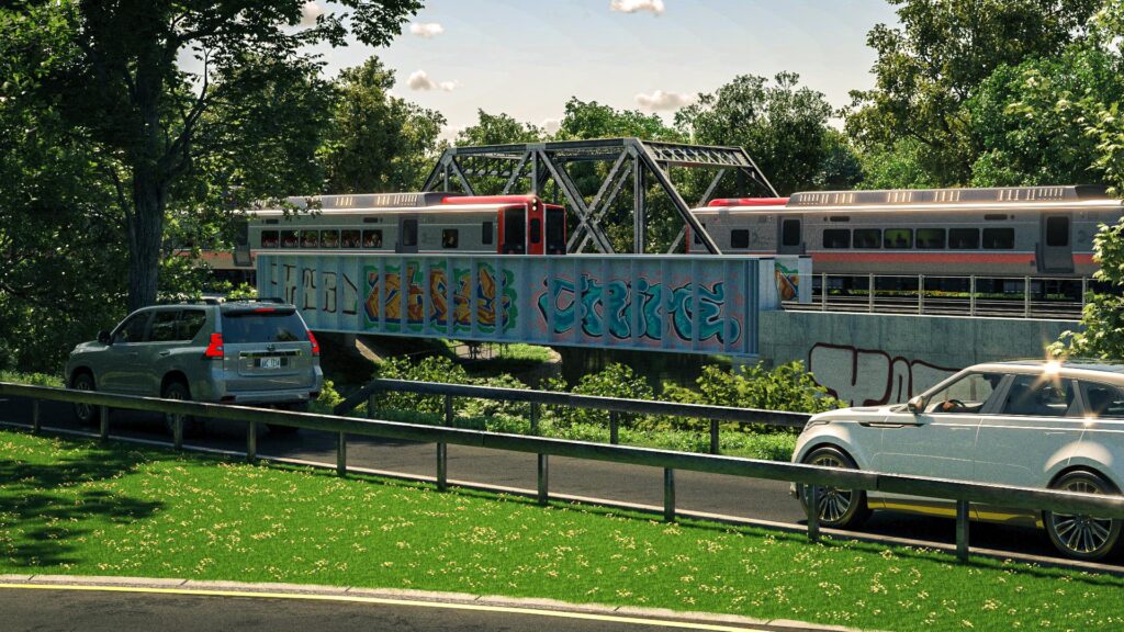 ARTCADTEC 3d rendering exterior architectural visualization Bronxville BR Pkwy Ramp Existing